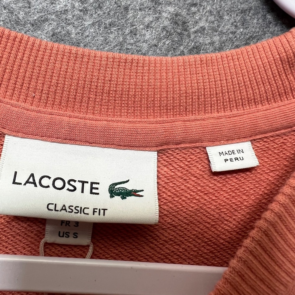 Lacoste Men's Small Crewneck Sweatshirt Ombré Multicolor Logo Pullover Crocodile - Picture 3 of 8